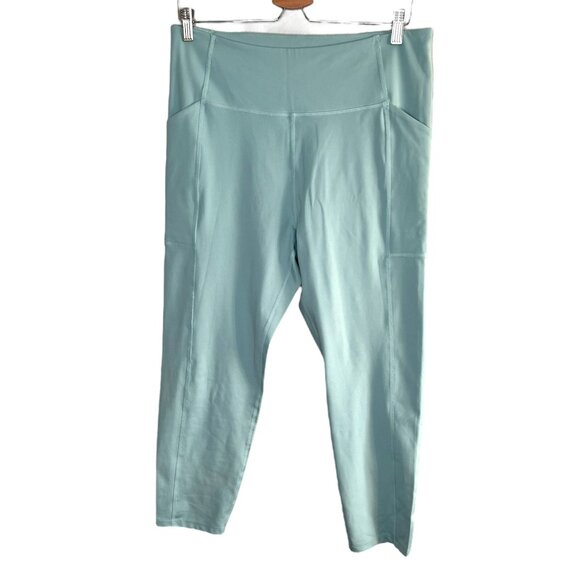 Girlfriend Collective Light Blue High-Waisted Side Pocket Active Leggings XXL - Picture 1 of 9